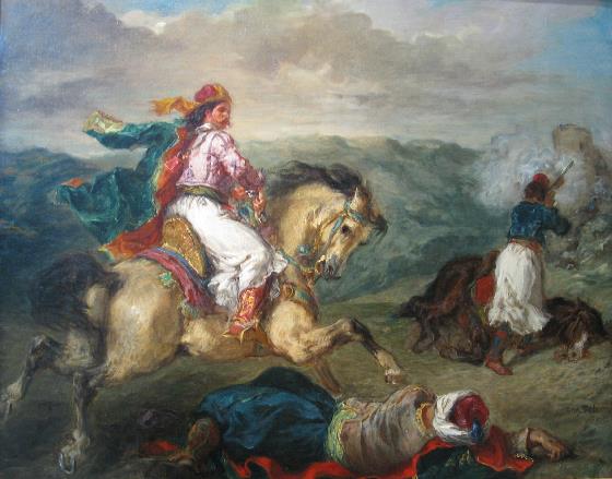 Eugene Delacroix-Mounted Greek Warriorv (1856)