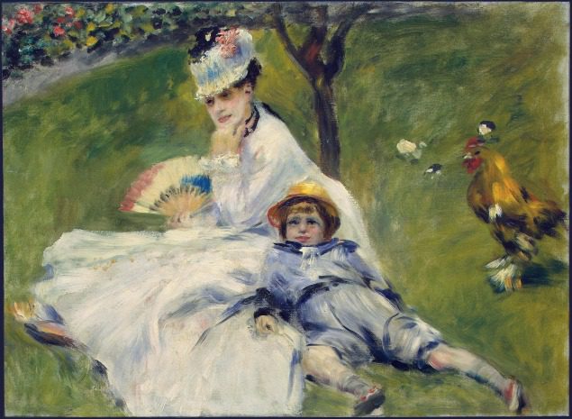 Camille Monet and Her Son Jean in the Garden at Argenteuil, 1874