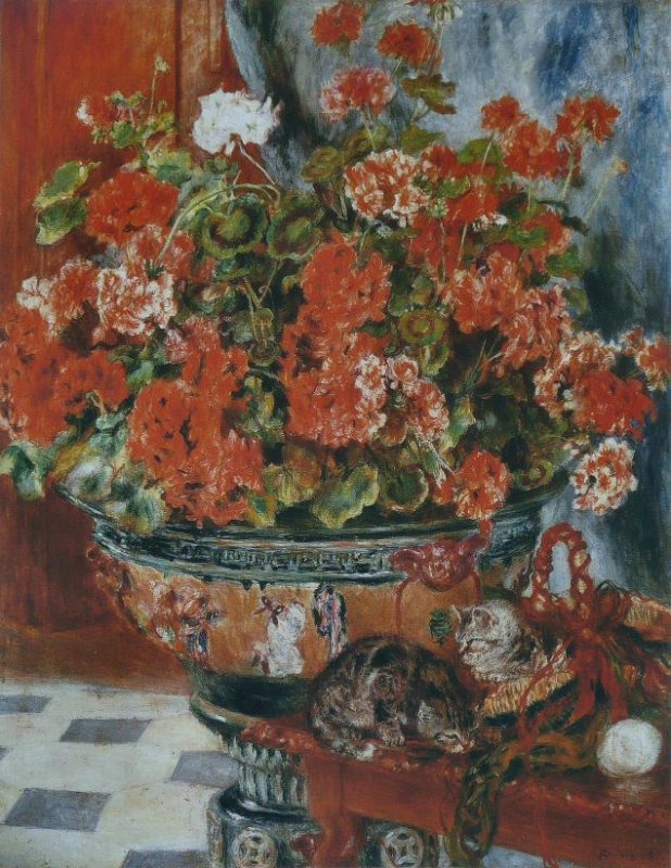 Geraniums and Cats, 1881
