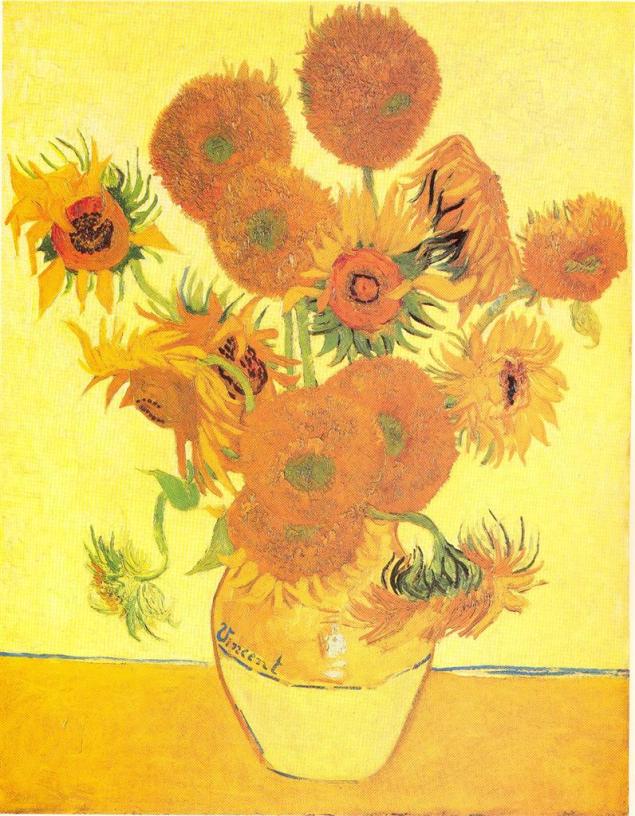 Vincent Van Gogh, Sunflowers (vase with fifteen sunflowers), 1888
